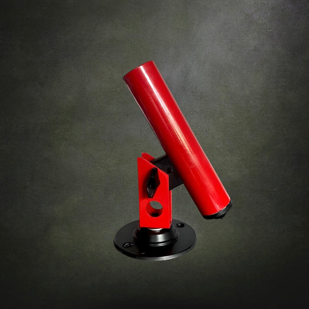 lampe-spot-space-age-rouge-noir-metal-laque-vintage
