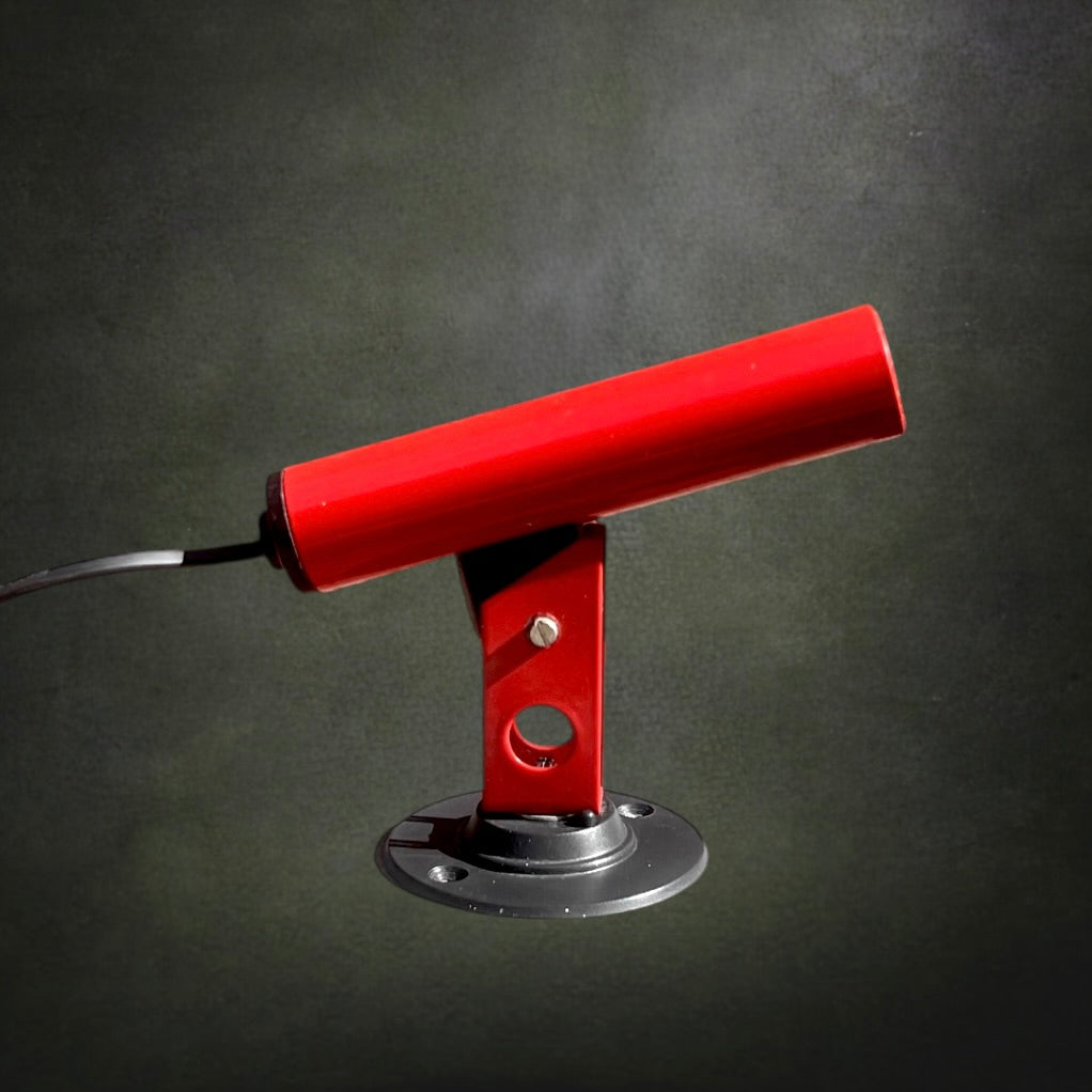 Lampe Spot Orientable Space Age en Métal Laqué Rouge et Noir - Années 70-80