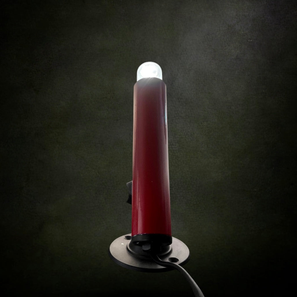 Lampe Spot Orientable Space Age en Métal Laqué Rouge et Noir - Années 70-80