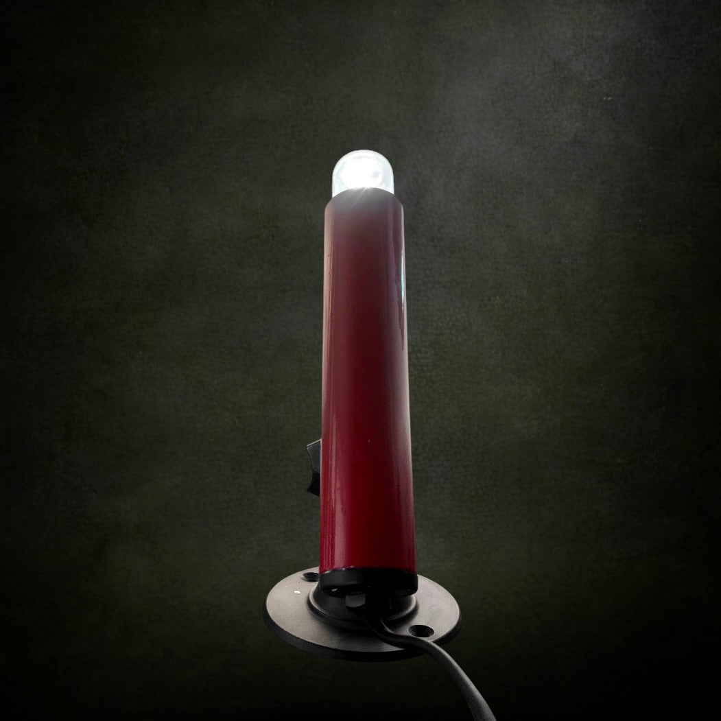 Lampe Spot Orientable Space Age en Métal Laqué Rouge et Noir - Années 70-80