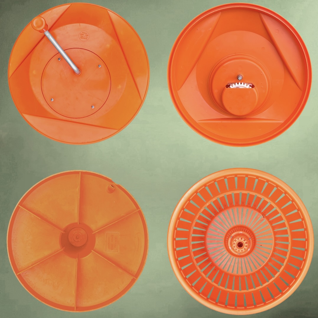Essoreuse à Salade Professionnelle Dynamic E20 Orange 20 Litres - Années 90