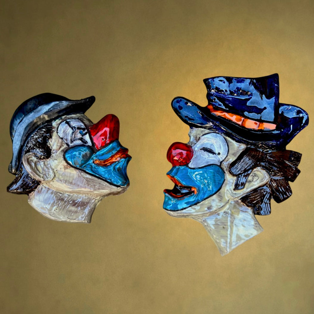 Duo de Clowns en Céramique André Bayer – Années 60-70