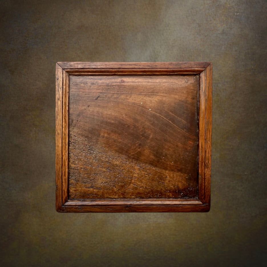 Coffret de Bureau Ancien en Bois à Tiroir Doublé Rouge - Circa 1900