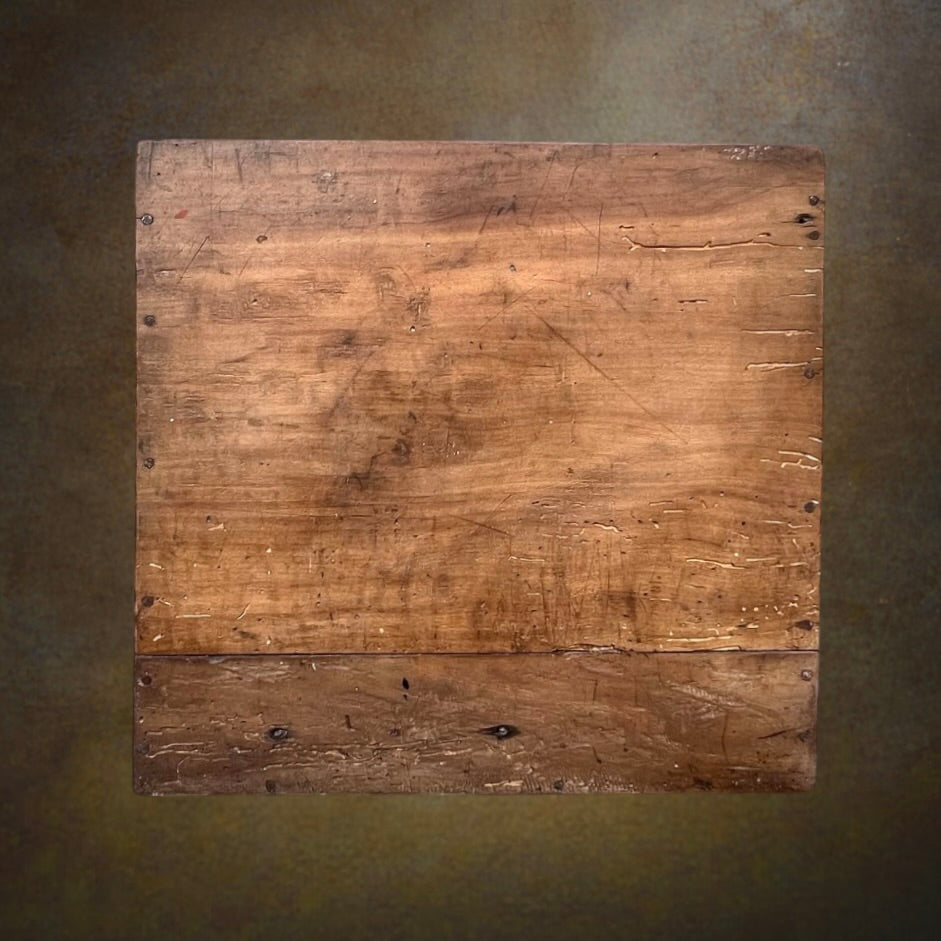 Coffret de Bureau Ancien en Bois à Tiroir Doublé Rouge - Circa 1900