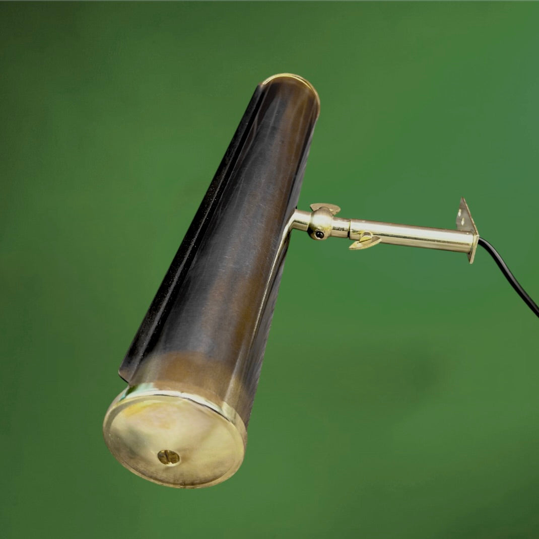 Lampe de Tableau Massive en Métal Doré et Bronze - Années 70-80