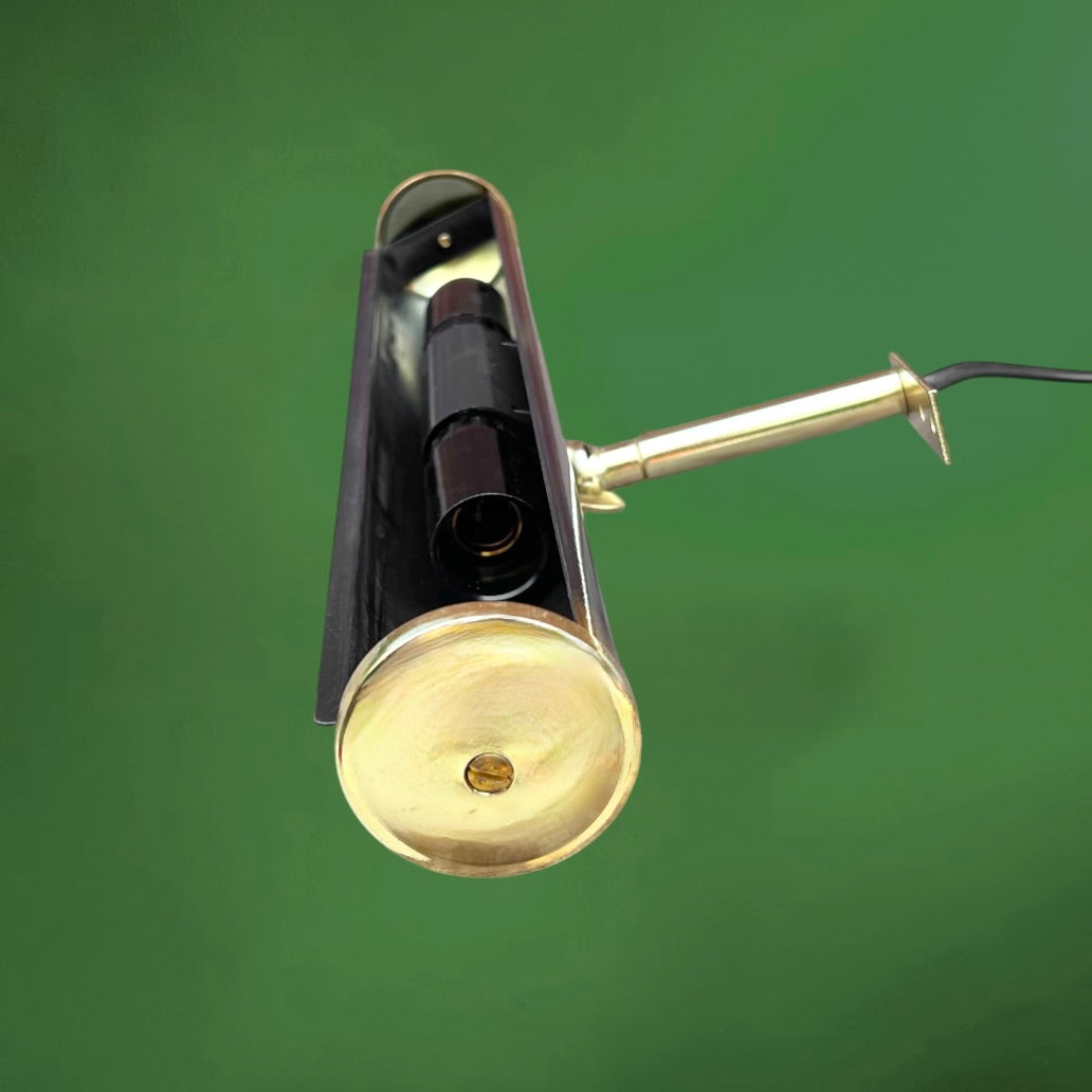 Lampe de Tableau Massive en Métal Doré et Bronze - Années 70-80