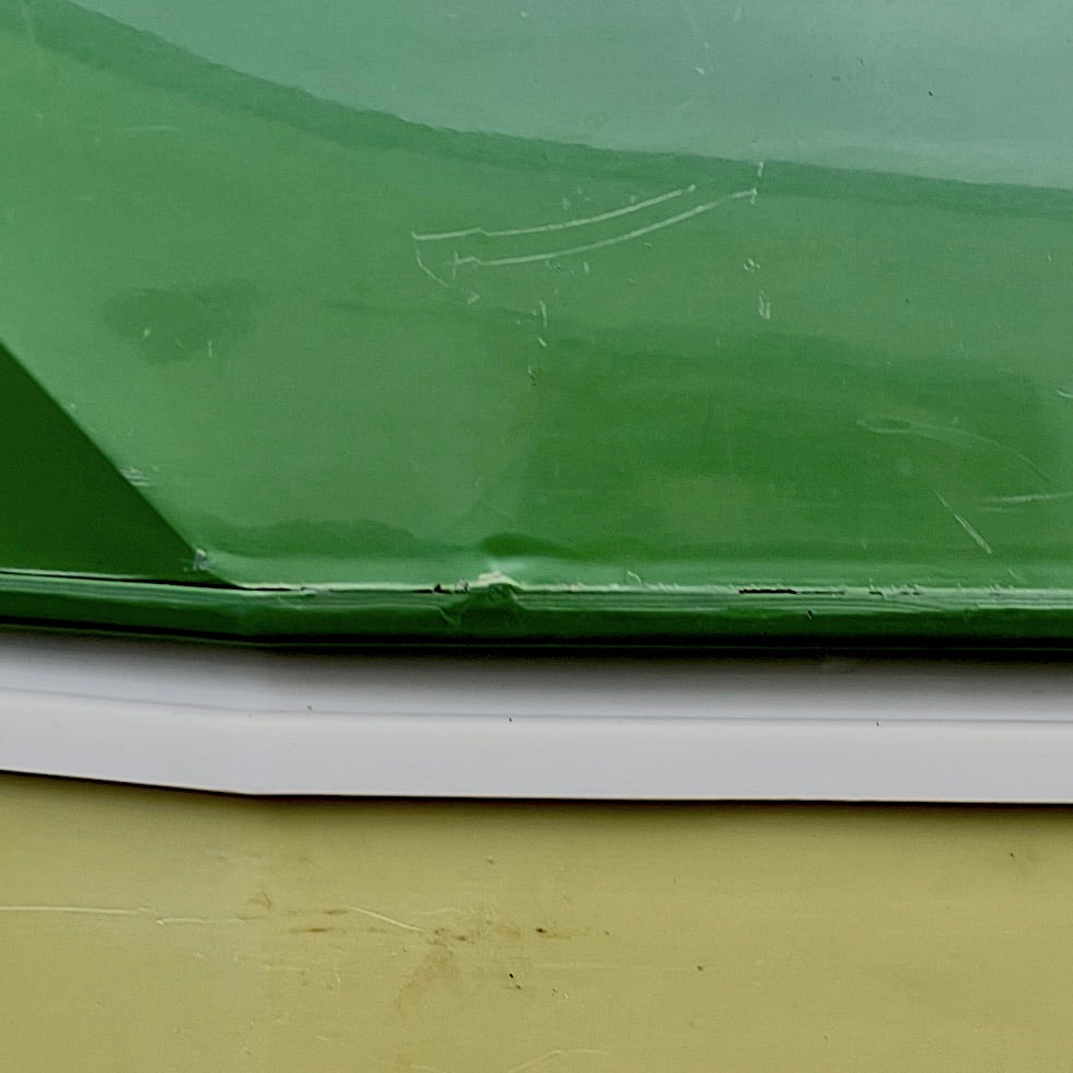 Glacière de Pique-Nique Giovenzana en Plastique Jaune et Vert - Années 70