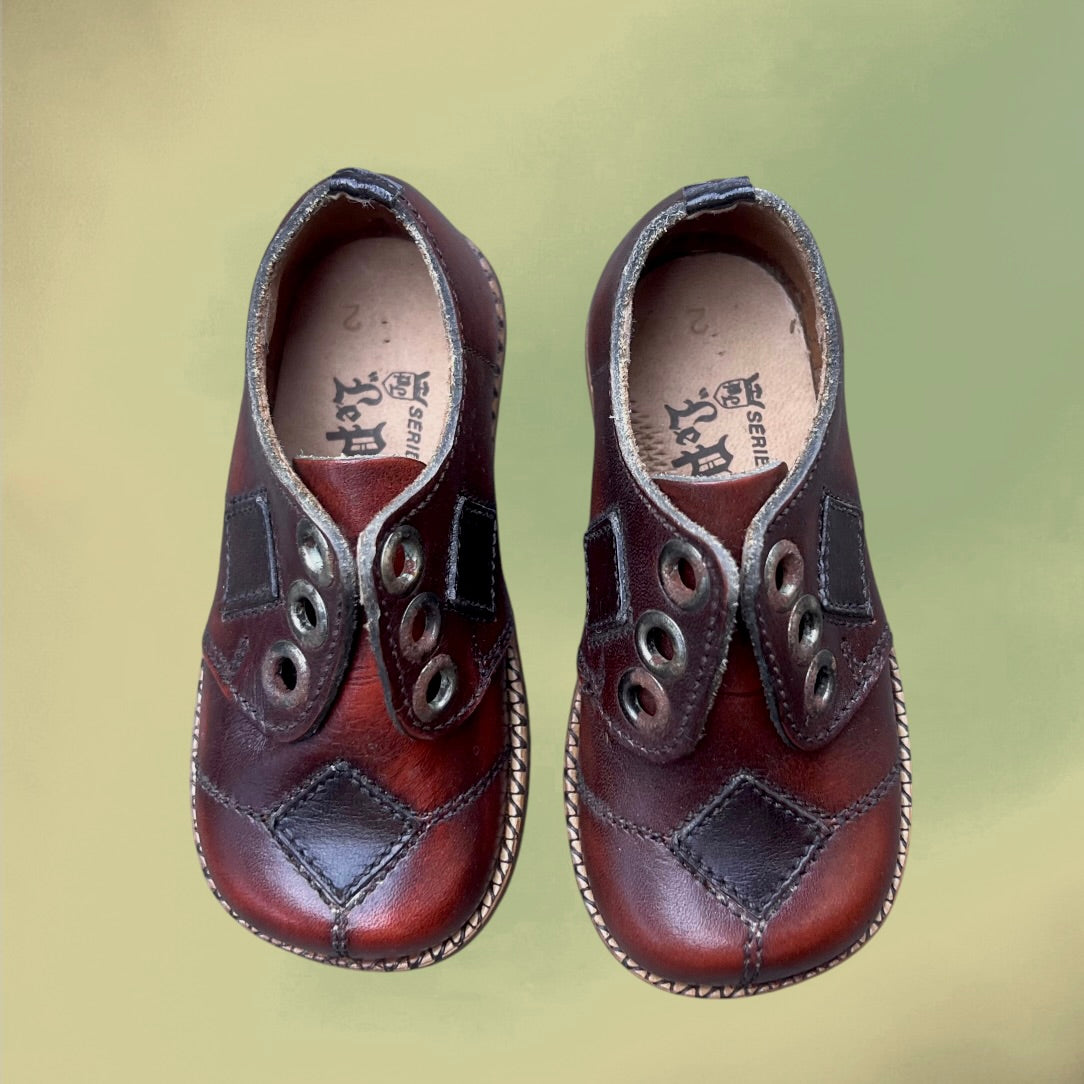 Lot de 4 Paires de Petites Chaussures Vintage en Cuir pour Décoration de Vitrine - Années 70