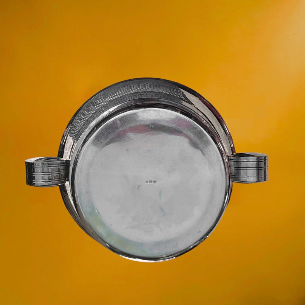 Seau à Champagne Art Déco en Métal Argenté Poinçonné 24 G - Années 30-40