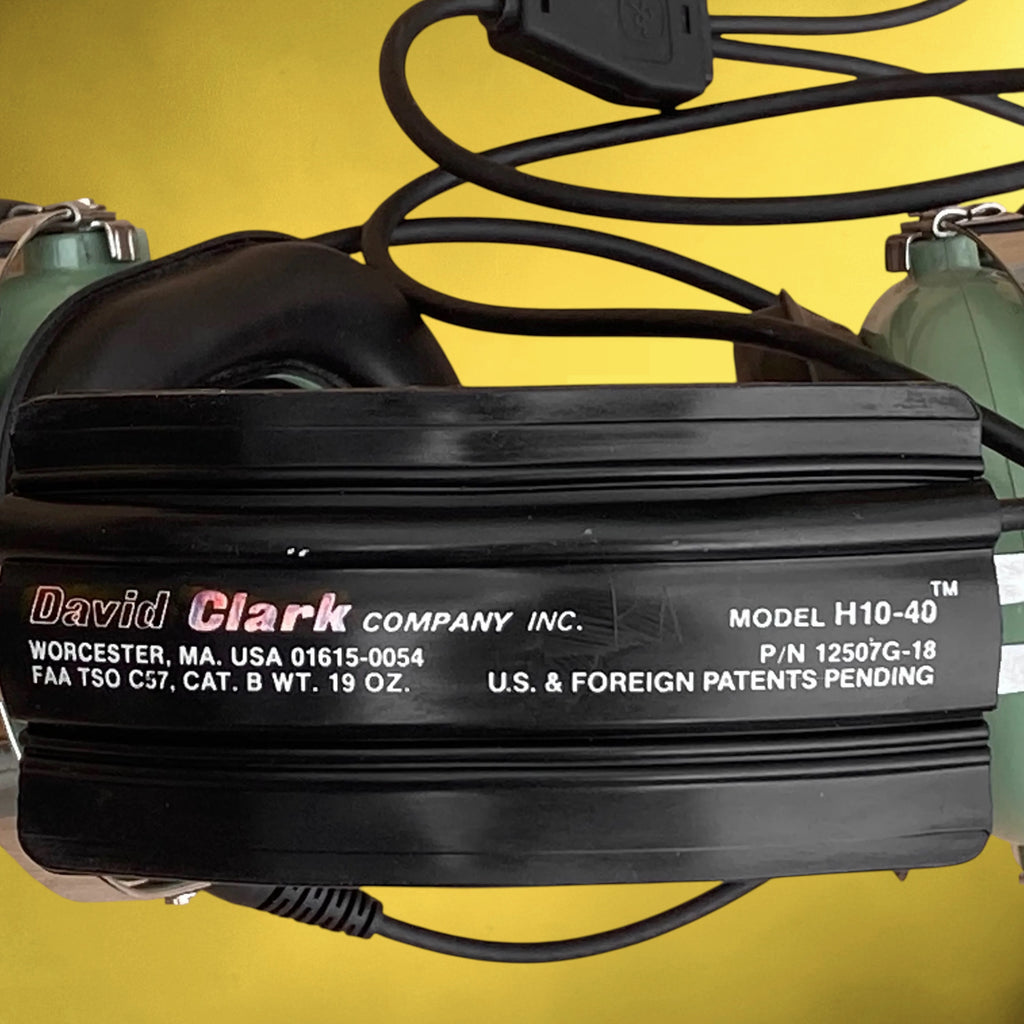 Casque Pilote David Clark H10-40 avec Microphone M-4 – USA - Années 80