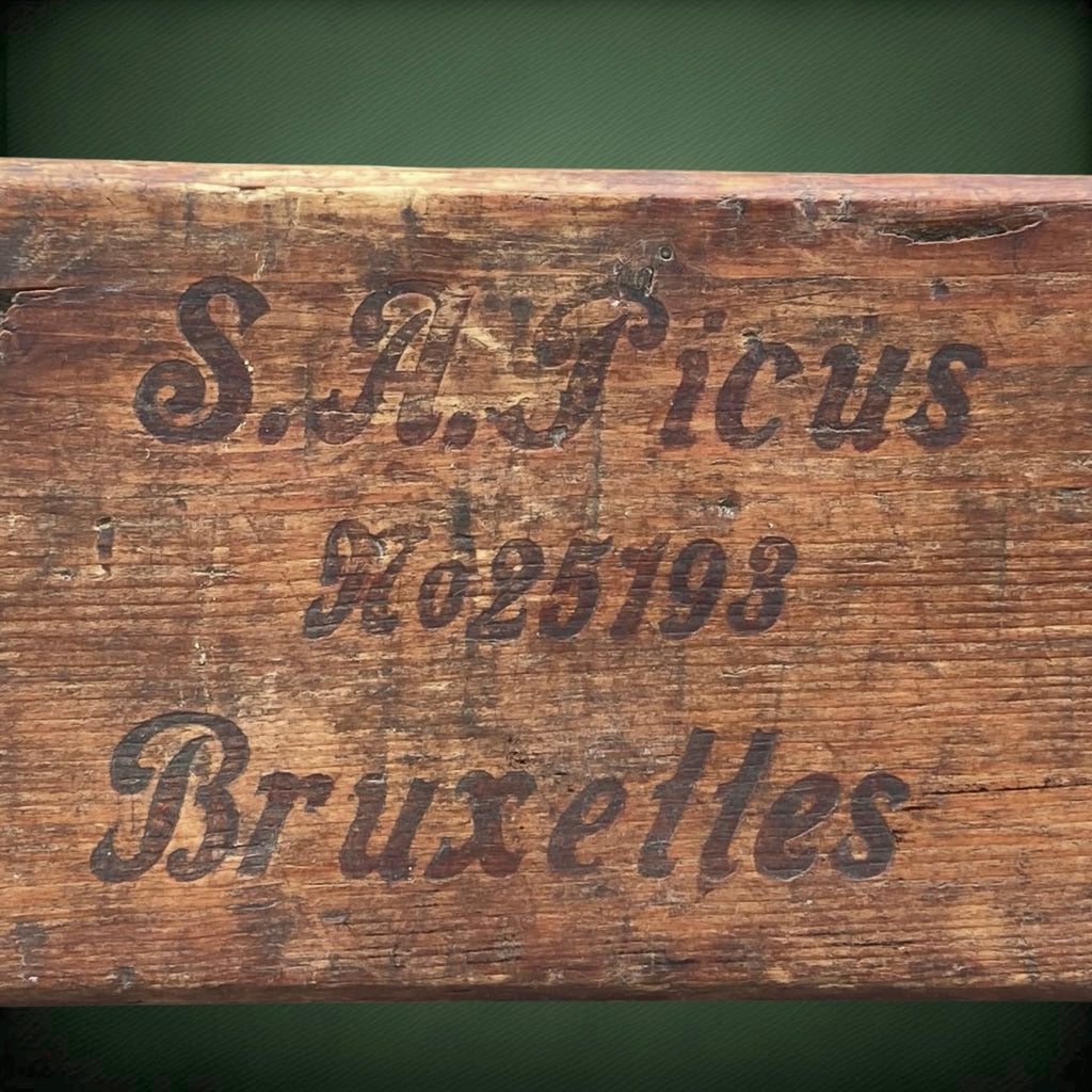 Ancien Moule à Cigares en Bois S.A. Ficus Bruxelles – Début 1900