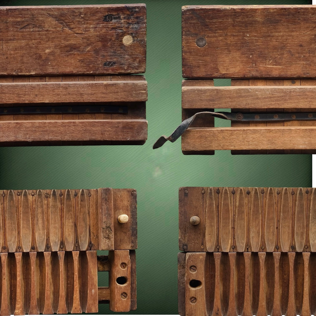 Ancien Moule à Cigares en Bois S.A. Ficus Bruxelles – Début 1900