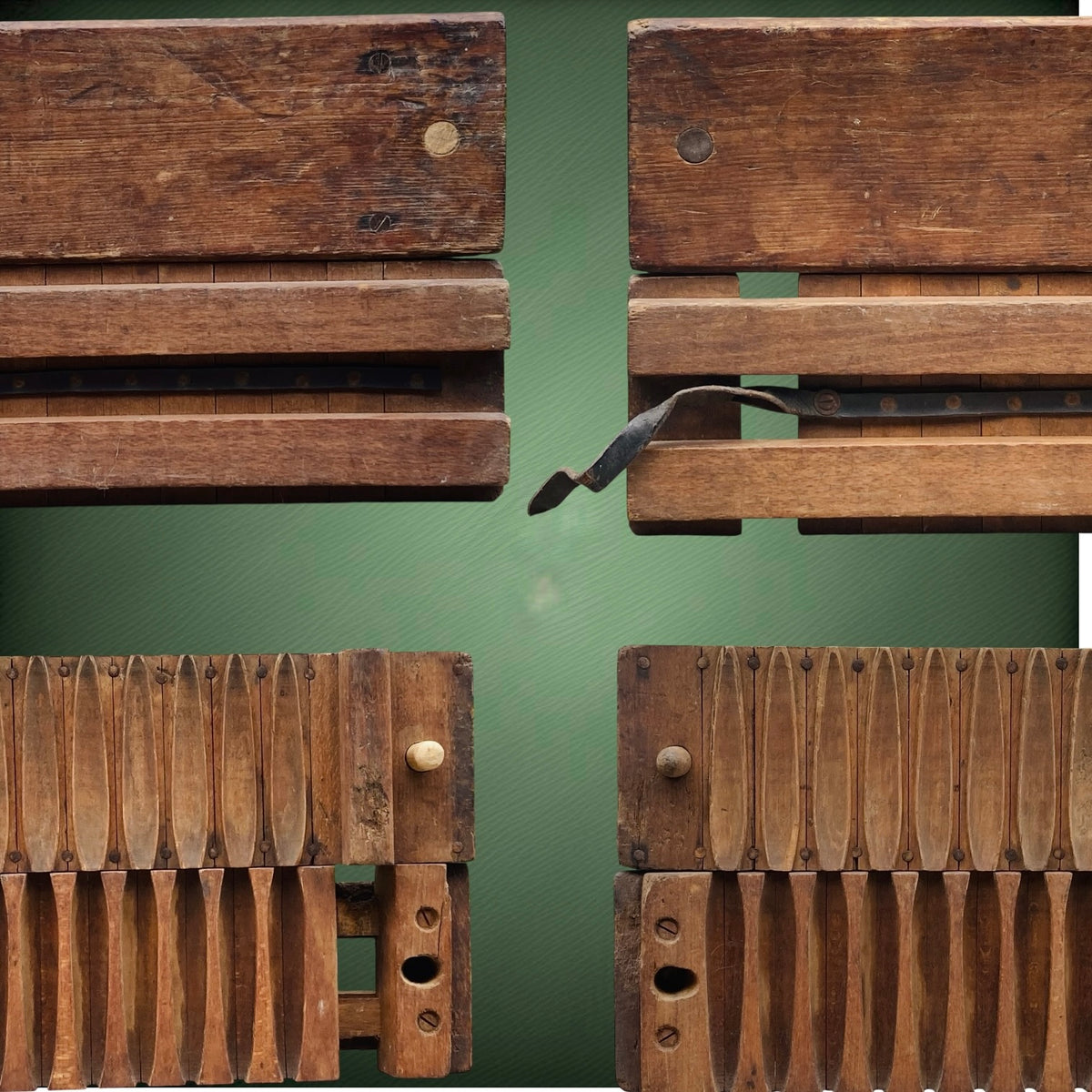 Ancien Moule à Cigares en Bois S.A. Ficus Bruxelles – Début 1900