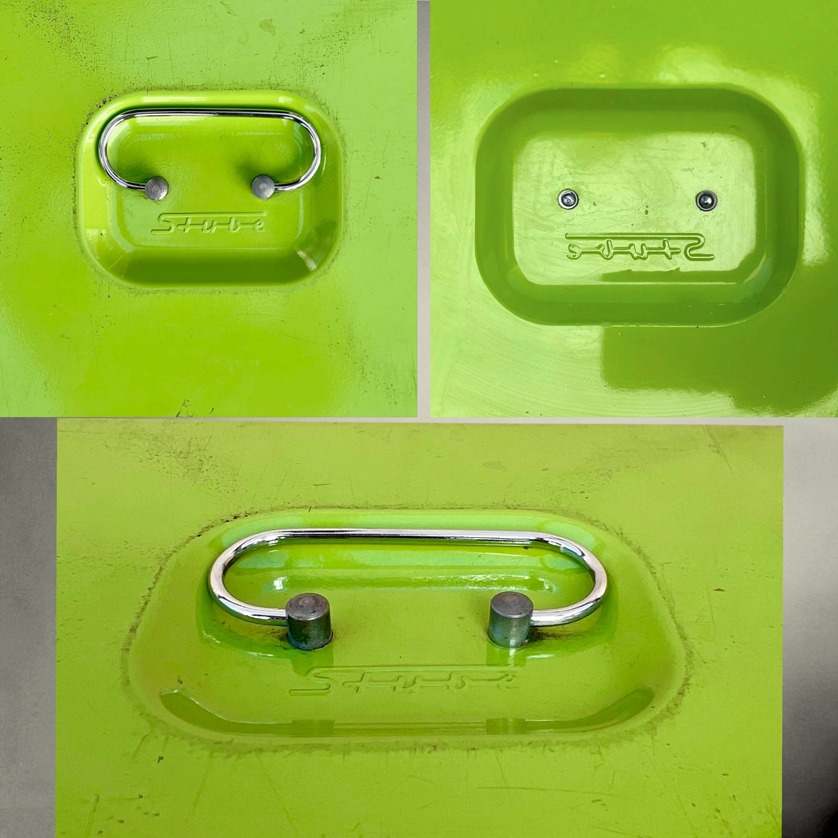 Coffre de Rangement Stube en Métal Vert Anis avec Serrure et Clé – Années 70