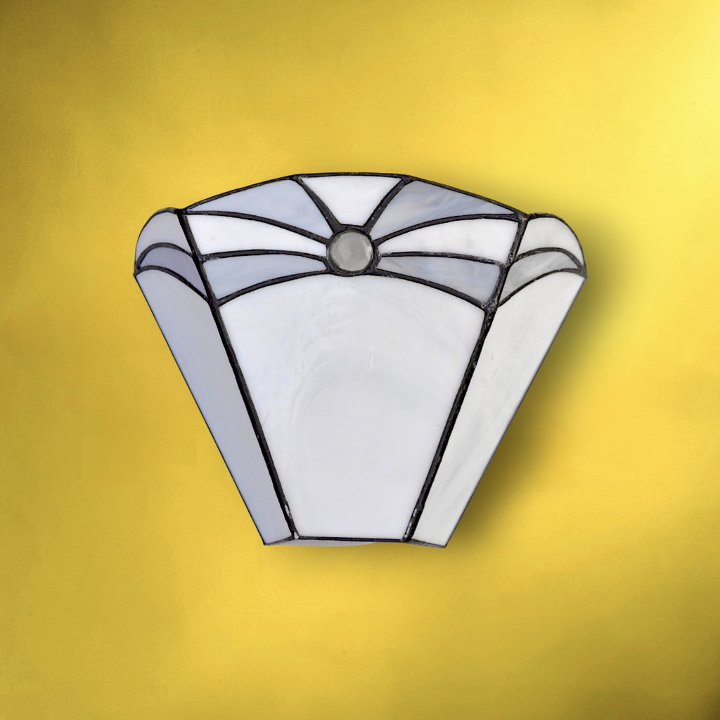 Paire d’Appliques Murales en Verre et Métal Style Tiffany - années 90