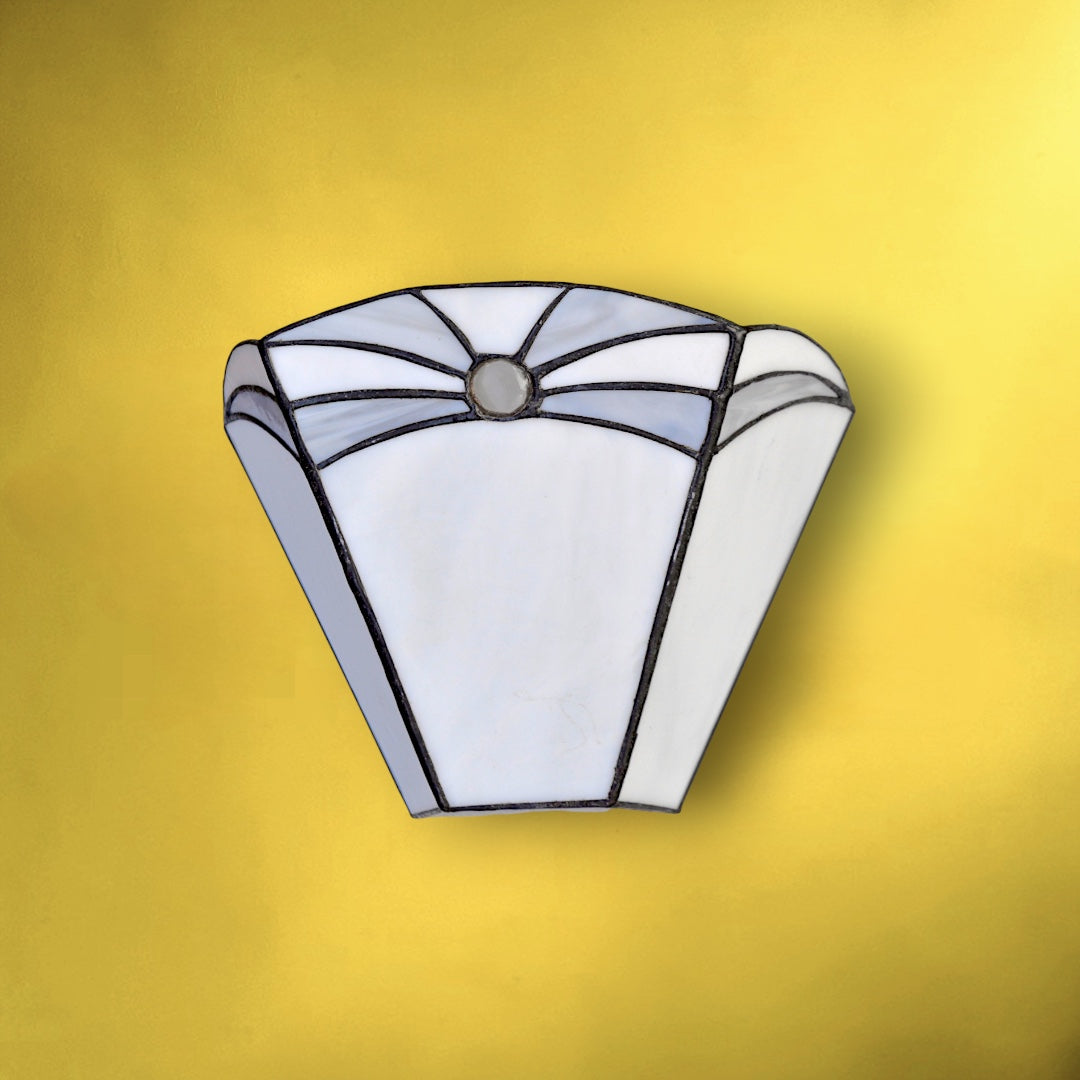 Paire d’Appliques Murales en Verre et Métal Style Tiffany - années 90