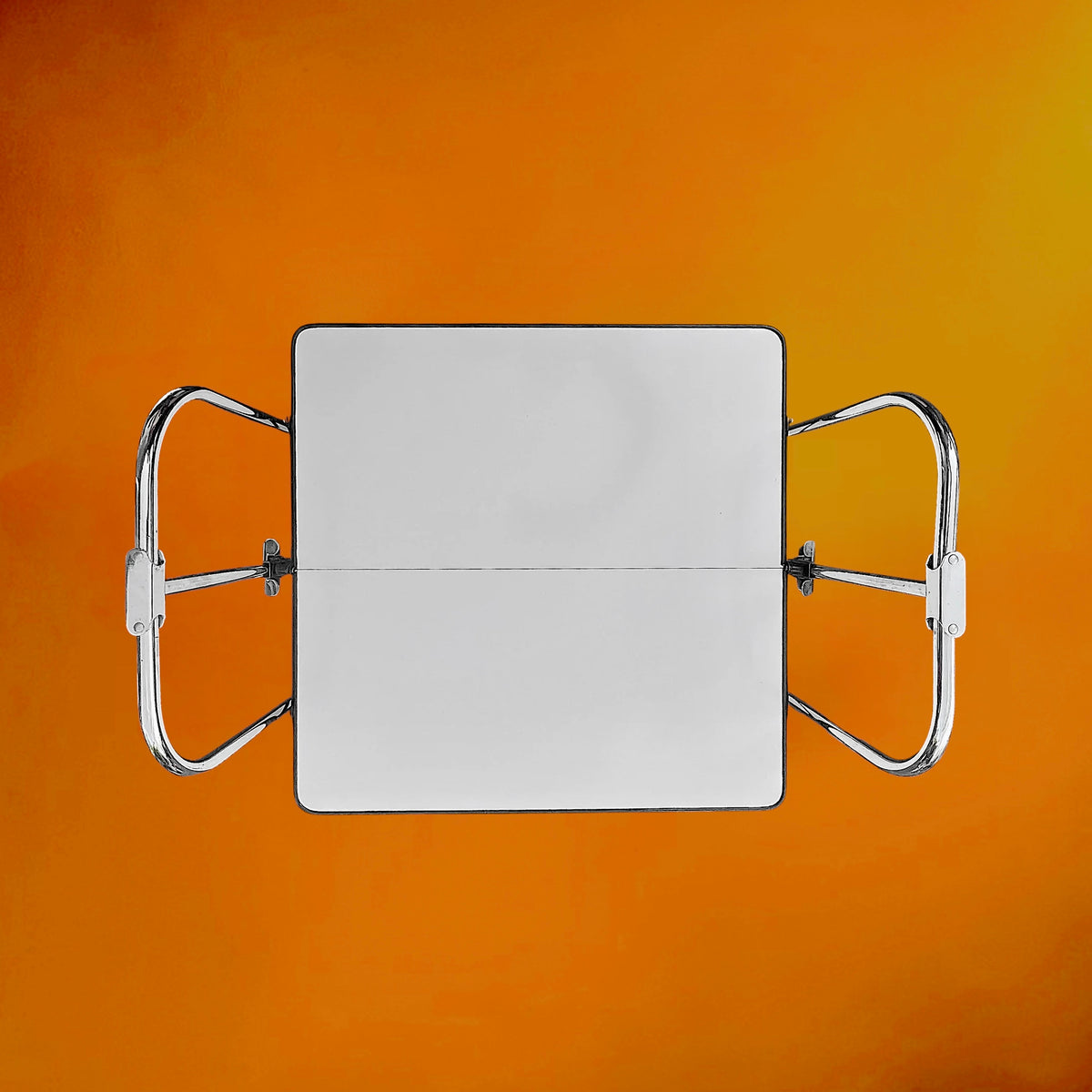 Desserte Roulante Pliante en Formica Blanc et Métal Chromé – Années 50-60