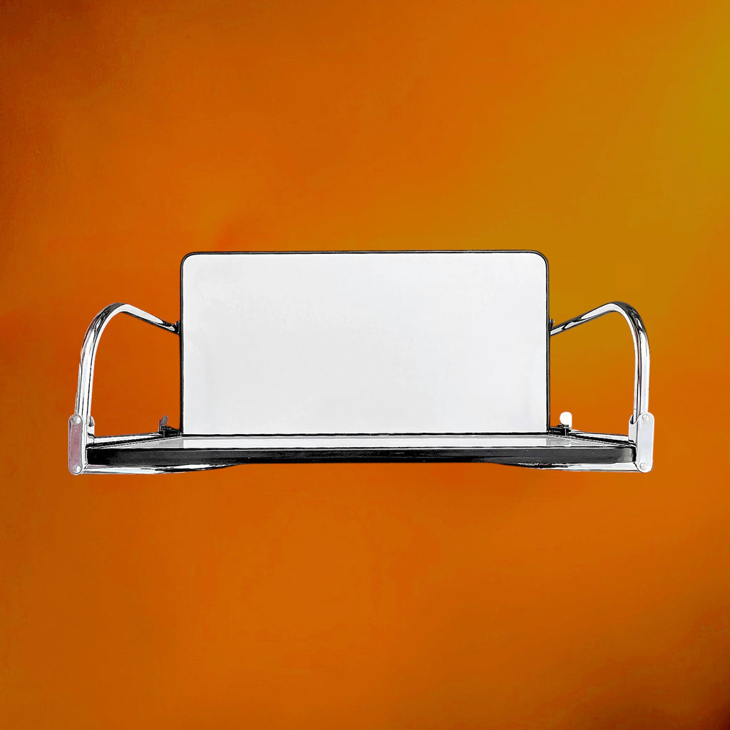 Desserte Roulante Pliante en Formica Blanc et Métal Chromé – Années 50-60