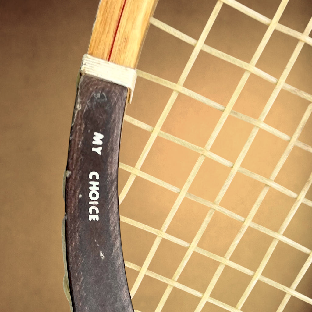 Raquette de Tennis Donnay Ace My Choice en Bois, Signature Björn Borg – Années 70