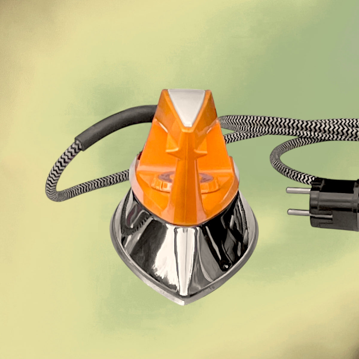 Fer à Repasser Électrique Nova 539 en Métal Chromé et Plastique Orange – Années 70