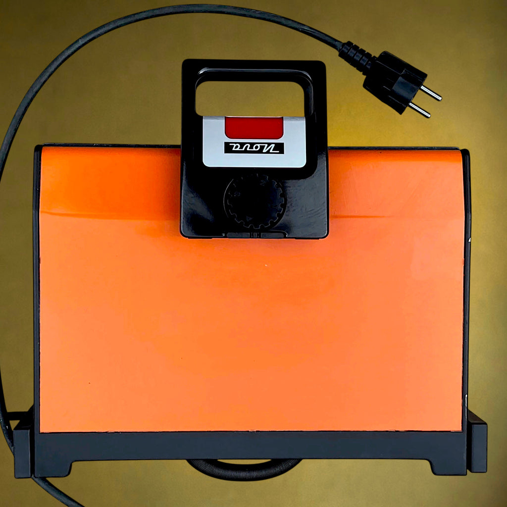 Grill Électrique NOVA Type 294 en Métal Orange et Bakélite Noire – Made in Belgium – Années 70