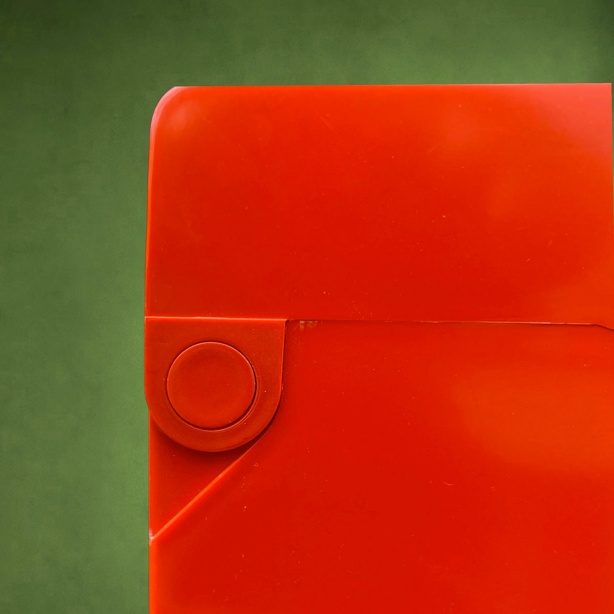 Boîte de Classement à Fiches Herlitz en Plastique Orange Rouge – Allemagne de l'Ouest, Années 70