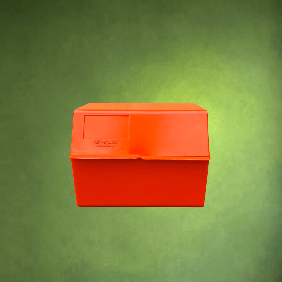 Boîte de Classement Herlitz en Plastique Orange Rouge – Années 70