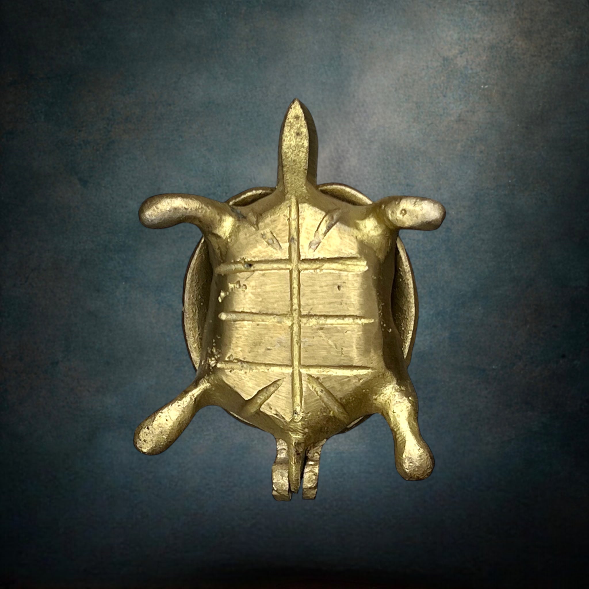 Petit Cendrier Tortue en Laiton Doré - Années 70