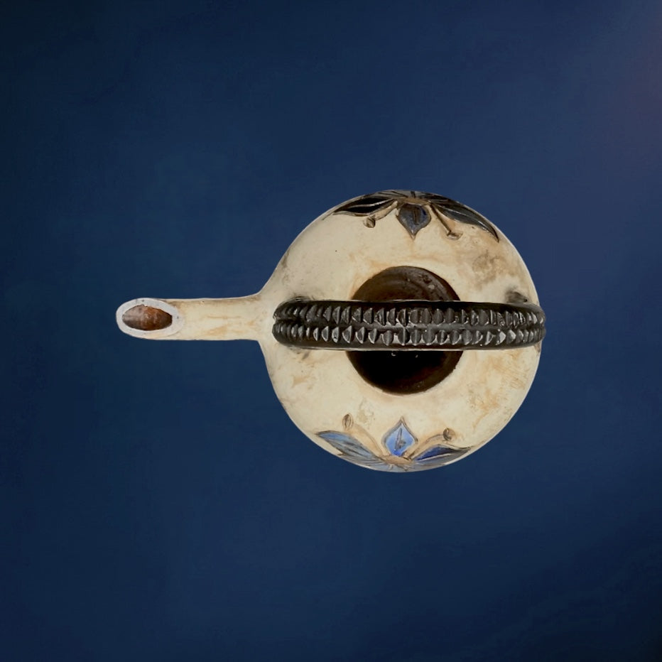 Grande Bouilloire Décorative En Grès Émaillé Signée Grégoire, Bouffioulx Belgique – 4 kg - Années 50