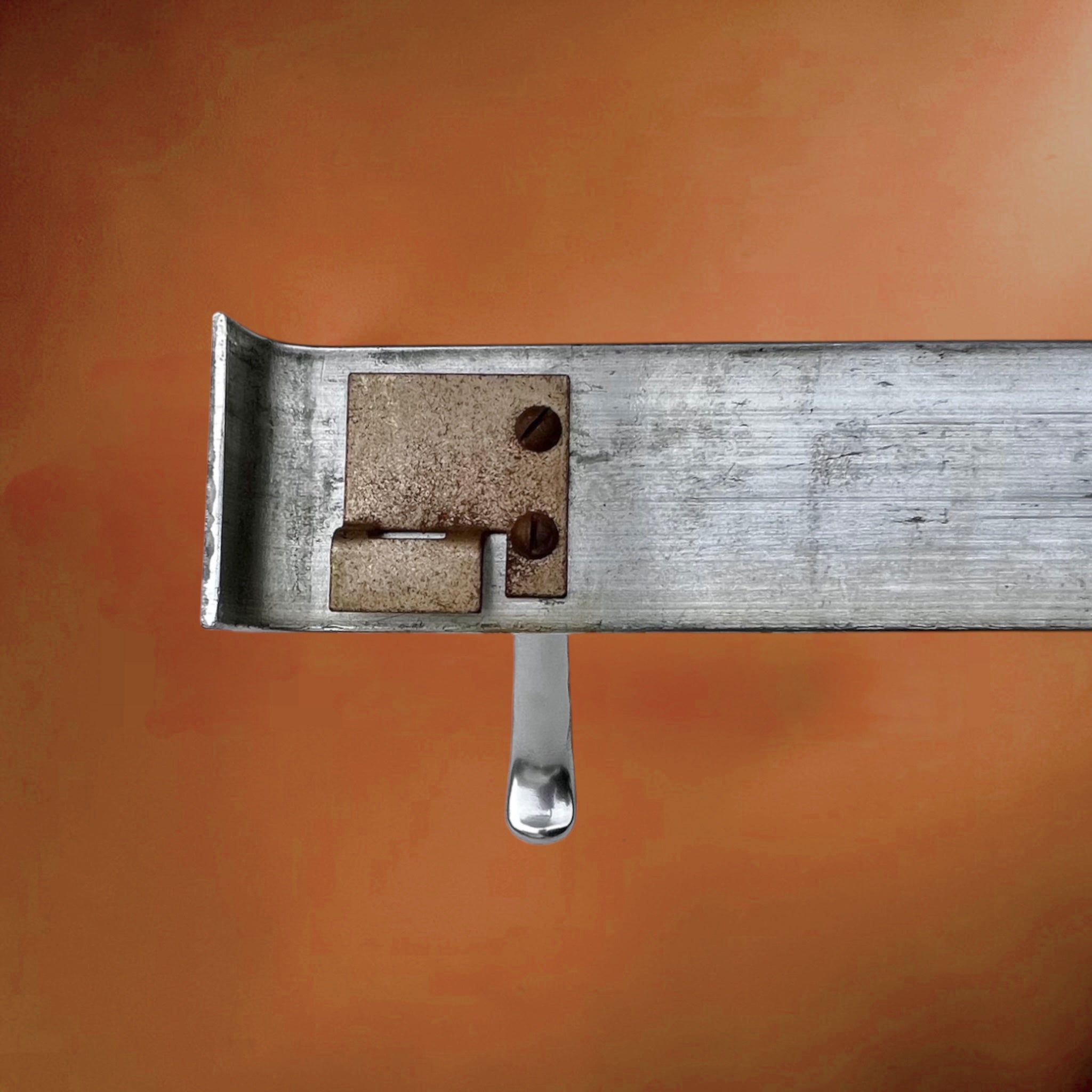 Portemanteau Mural En Aluminium Anodisé 4 Patères Design Moderniste - Années 70