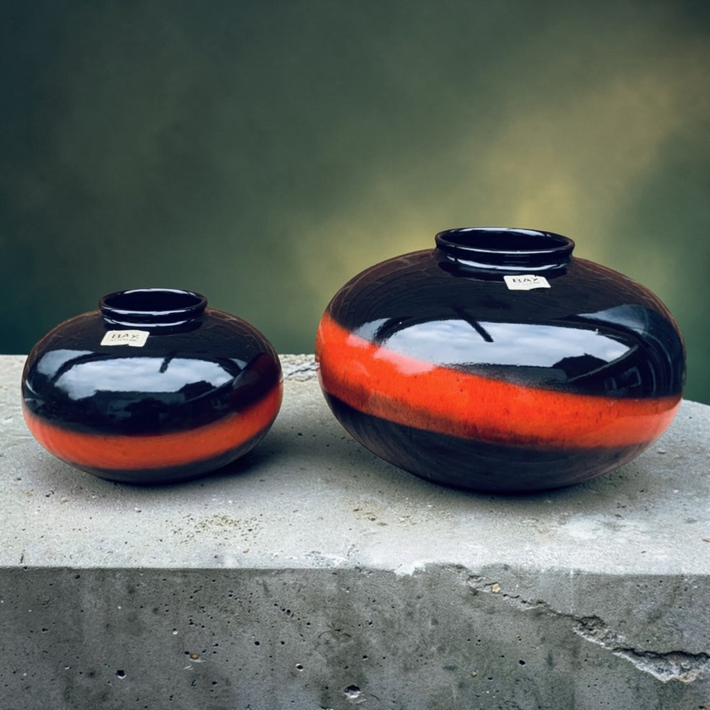 Duo de vases boule Bay Keramik – West Germany – Années 1960