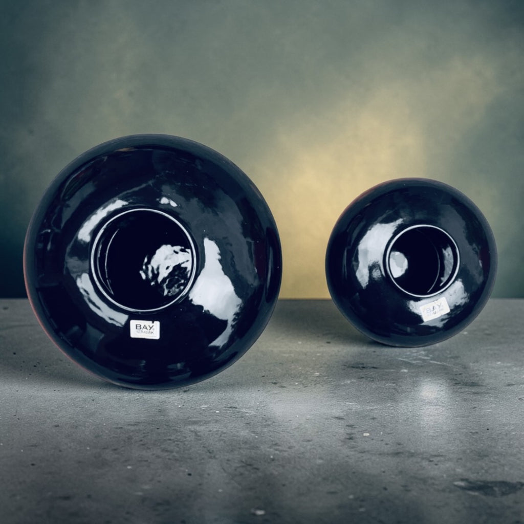 Duo de vases boule Bay Keramik – West Germany – Années 1960