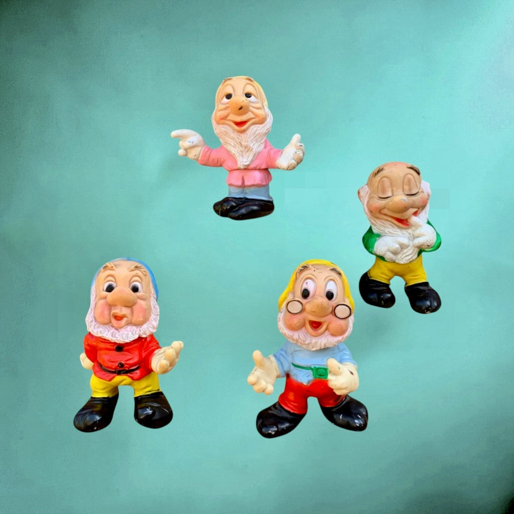 Blanche Neige et les 7 nains vintage Disney années 60 – figurines pouet complètes