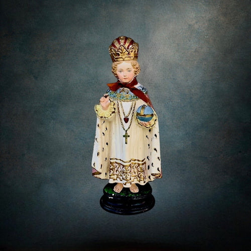 Statue Enfant Jésus De Prague Plâtre Polychrome Ancien