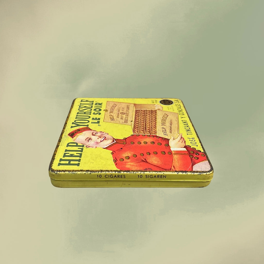 Boîte Publicitaire Help Yourself « Le Soir » en Fer Lithographié José Tinchant y Gonzalès - Années 30