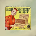 Boîte Publicitaire Help Yourself « Le Soir » en Fer Lithographié José Tinchant y Gonzalès - Années 30
