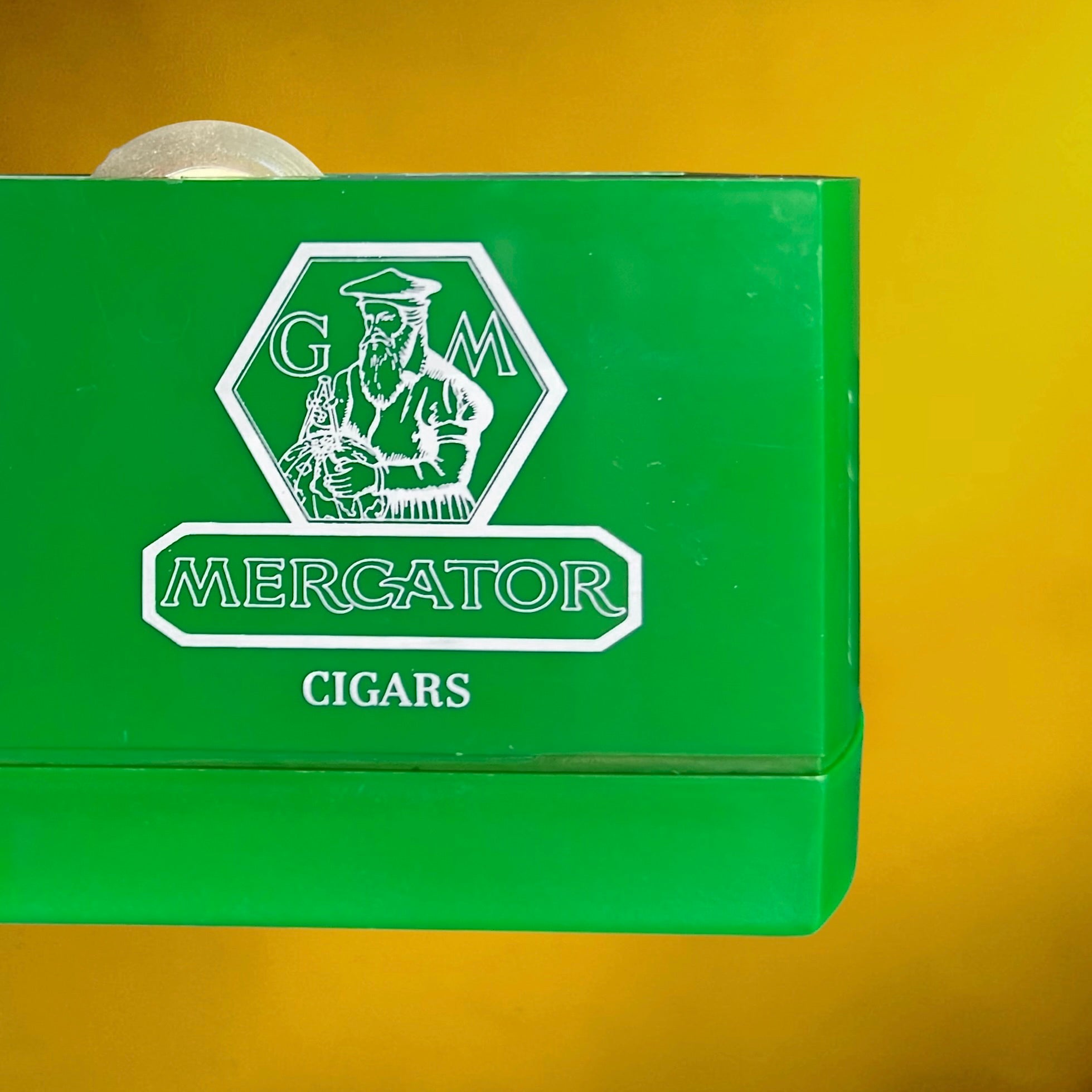 Dérouleur de Ruban Adhésif Mercator Cigars Publicitaire Vert - Made in Italy – Années 70