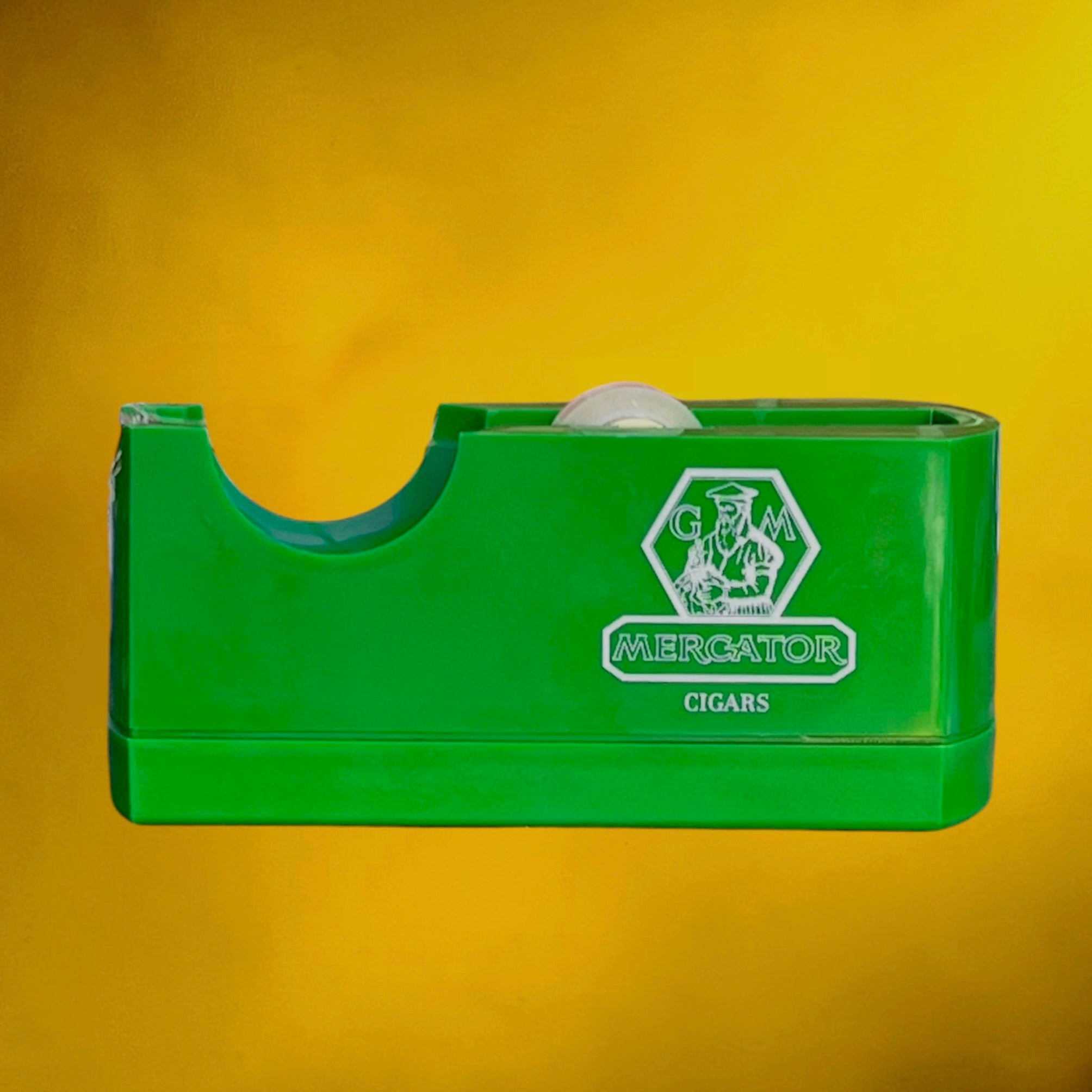 Dérouleur de Ruban Adhésif Mercator Cigars Publicitaire Vert - Made in Italy – Années 70
