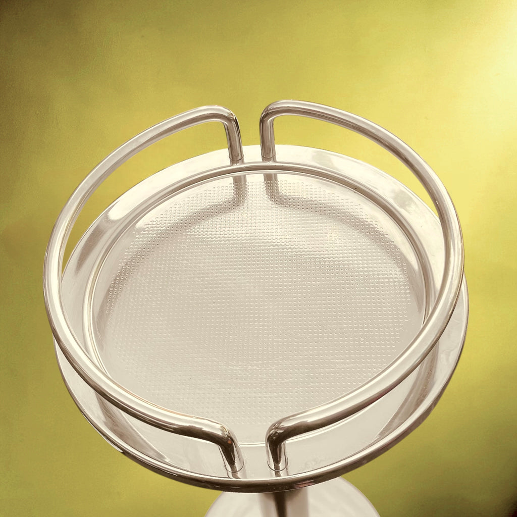 Colonne Porte-Seau Ettore Sottsass pour Alessi Inox 18/10 - Design Italien - Années 80 90