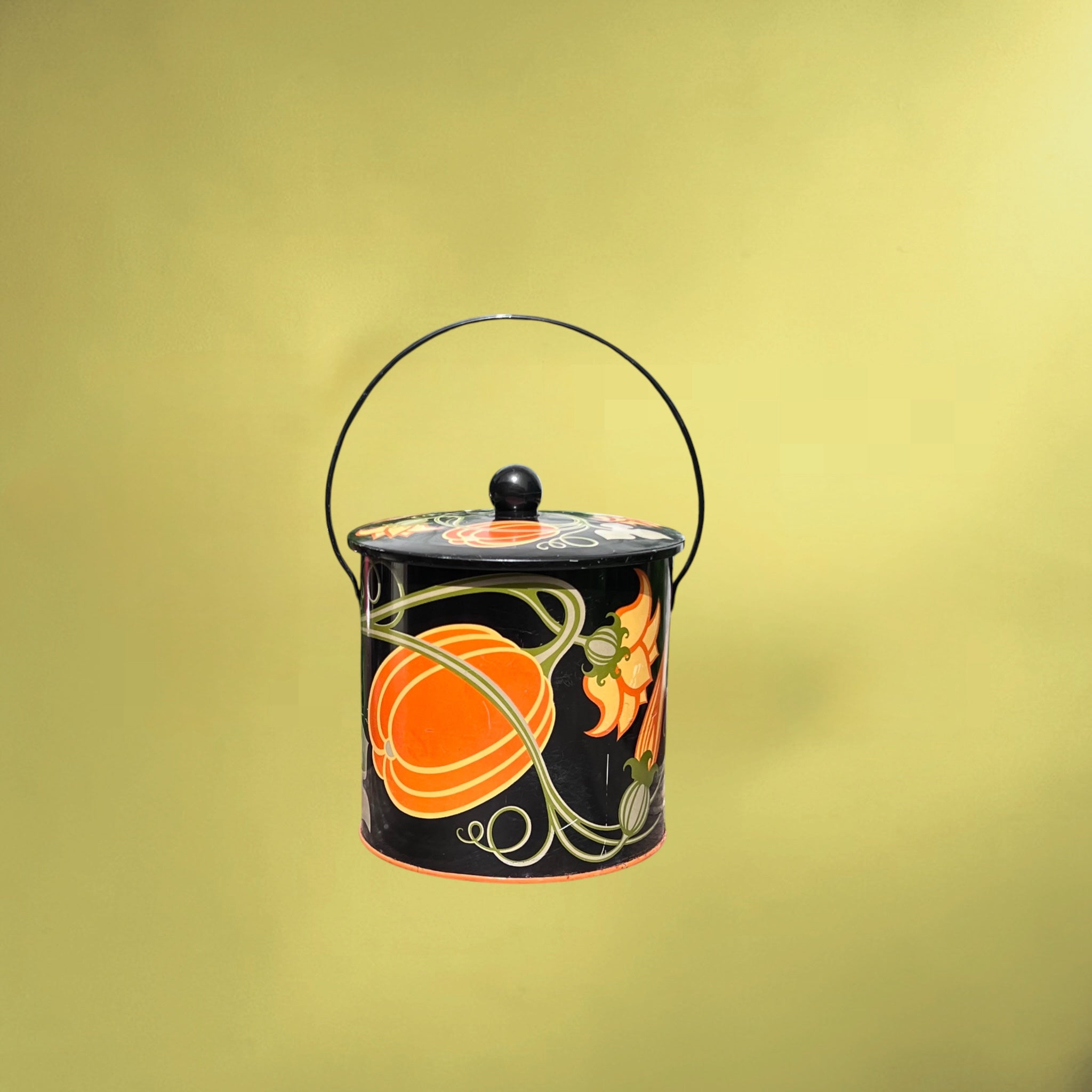 Boîte à Biscuits Vintage Baret Ware - Décor Végétal- Années 70