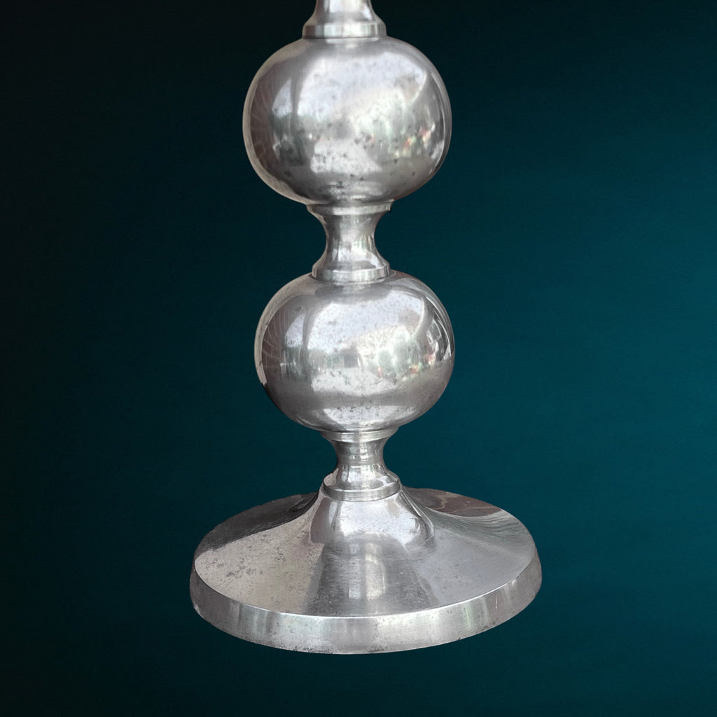 Bougeoir Space Age en Fonte d’Aluminium à Boules Empilées – Années 70