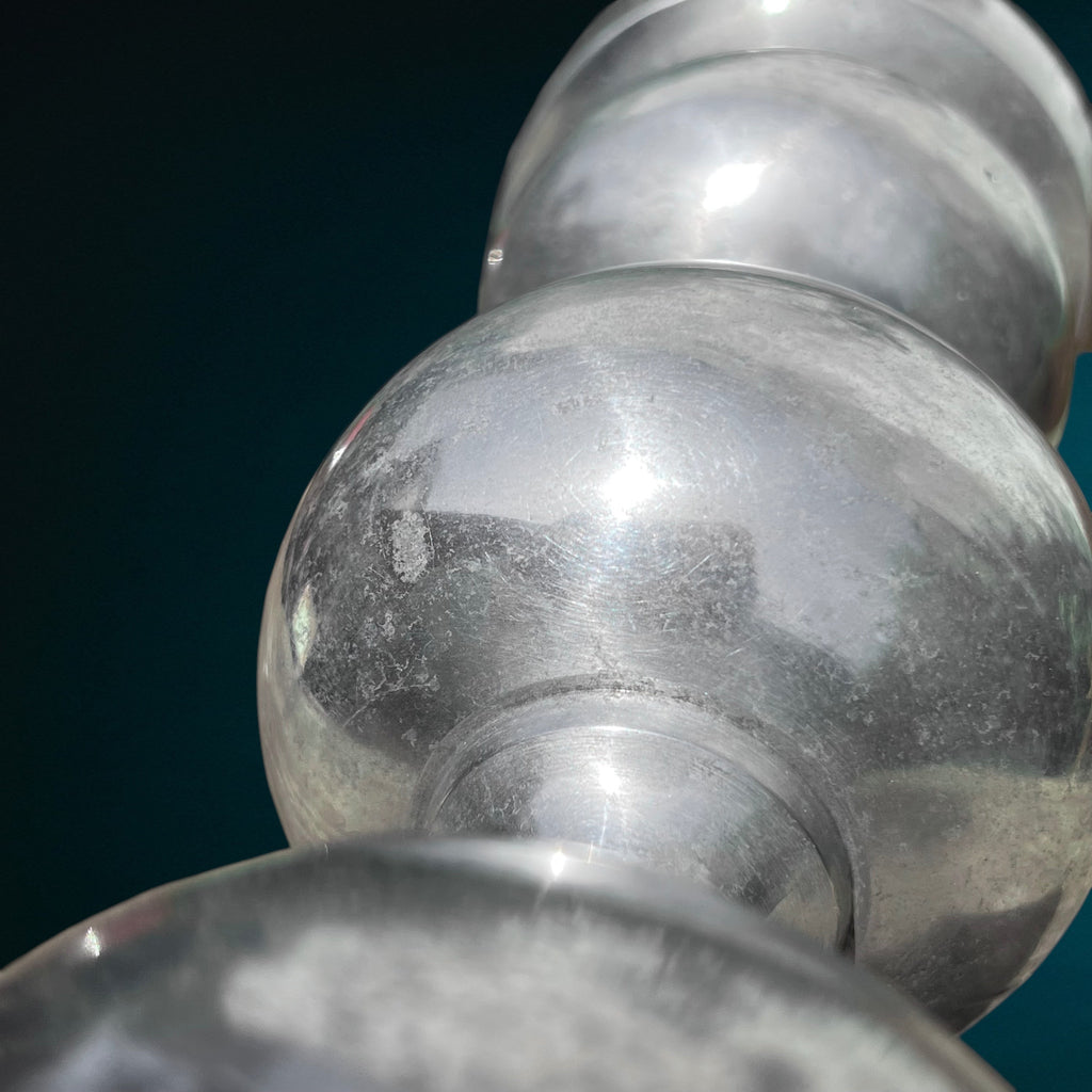 Bougeoir Space Age en Fonte d’Aluminium à Boules Empilées – Années 70