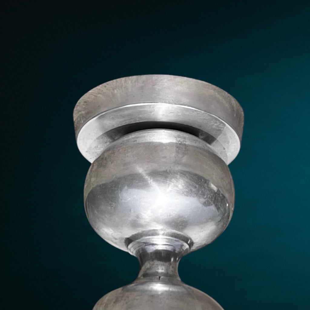 Bougeoir Space Age en Fonte d’Aluminium à Boules Empilées – Années 70