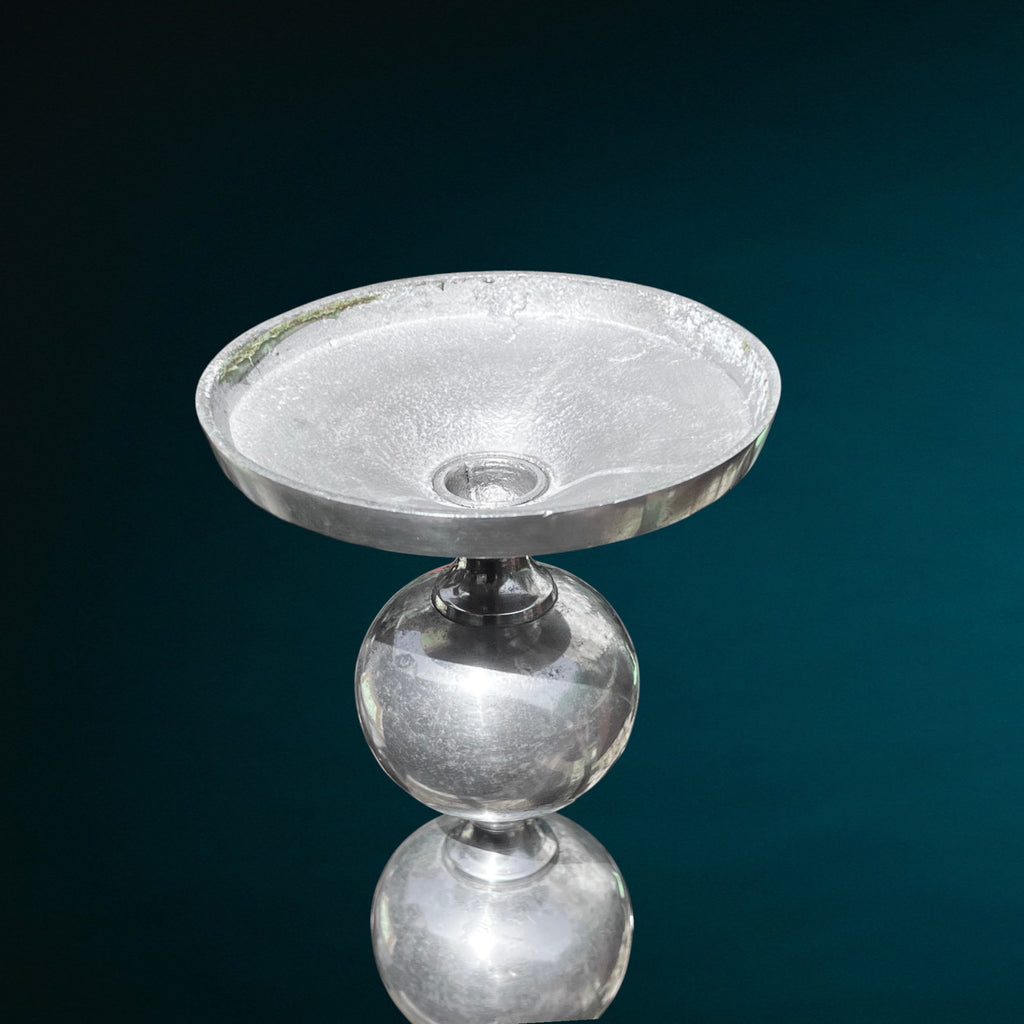 Bougeoir Space Age en Fonte d’Aluminium à Boules Empilées – Années 70