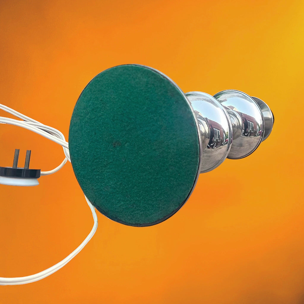 Pied de Lampe Space Age Métal Chromé Sphères Empilées -  Années 70