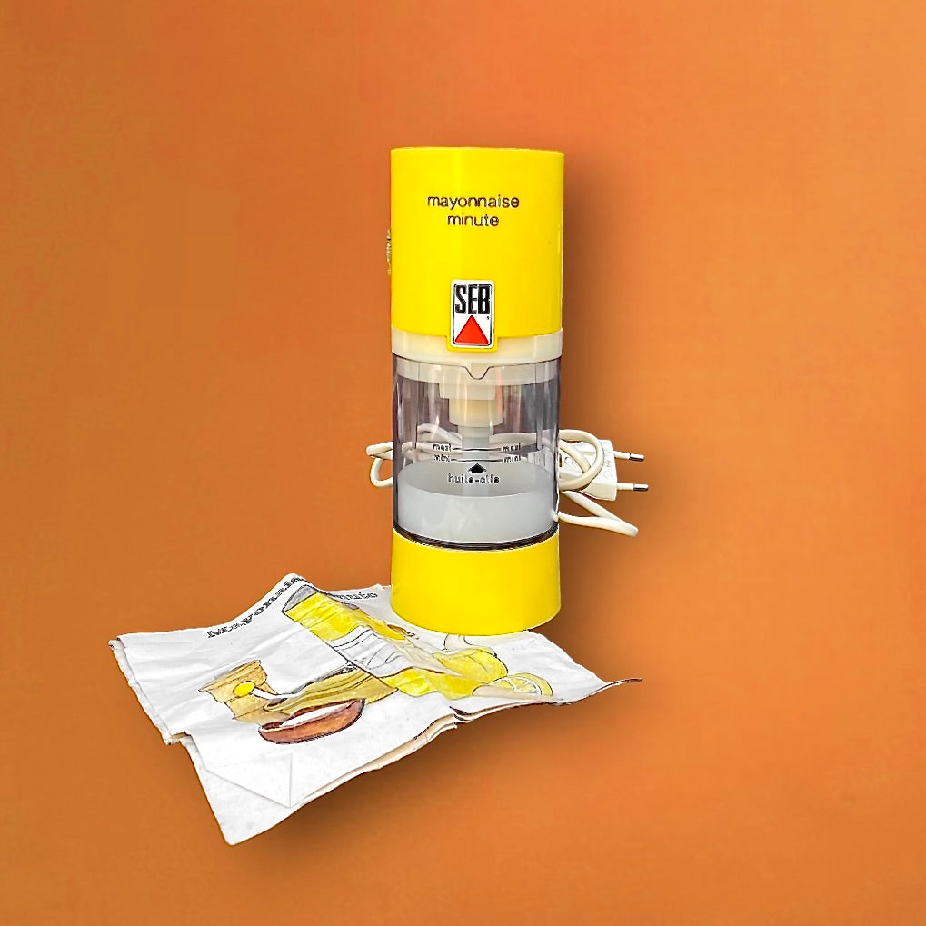 Mayonnaise Minute SEB Jaune Électrique Design Pop Années 70
