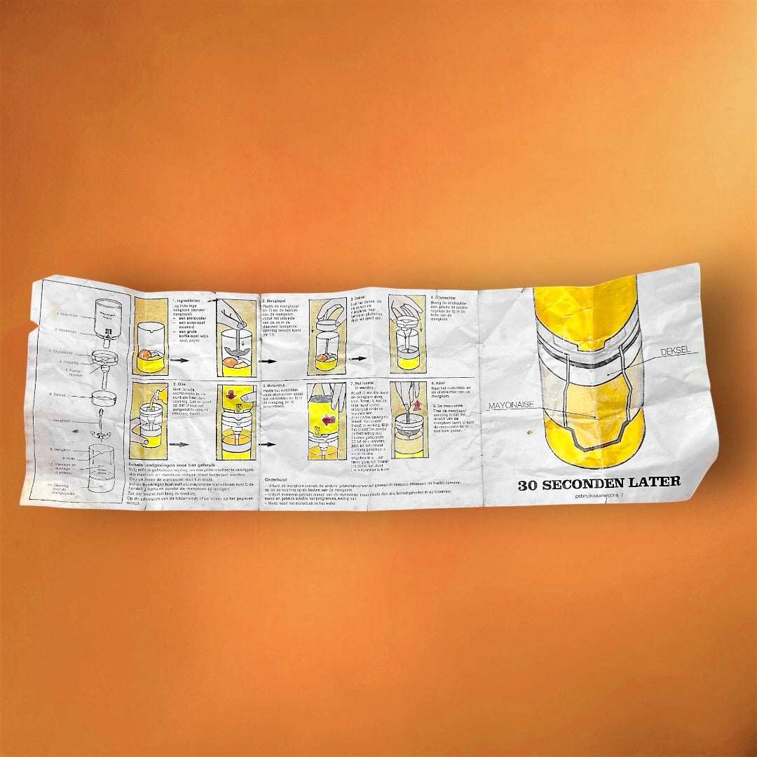 Mayonnaise Minute SEB Jaune Électrique Design Pop Années 70