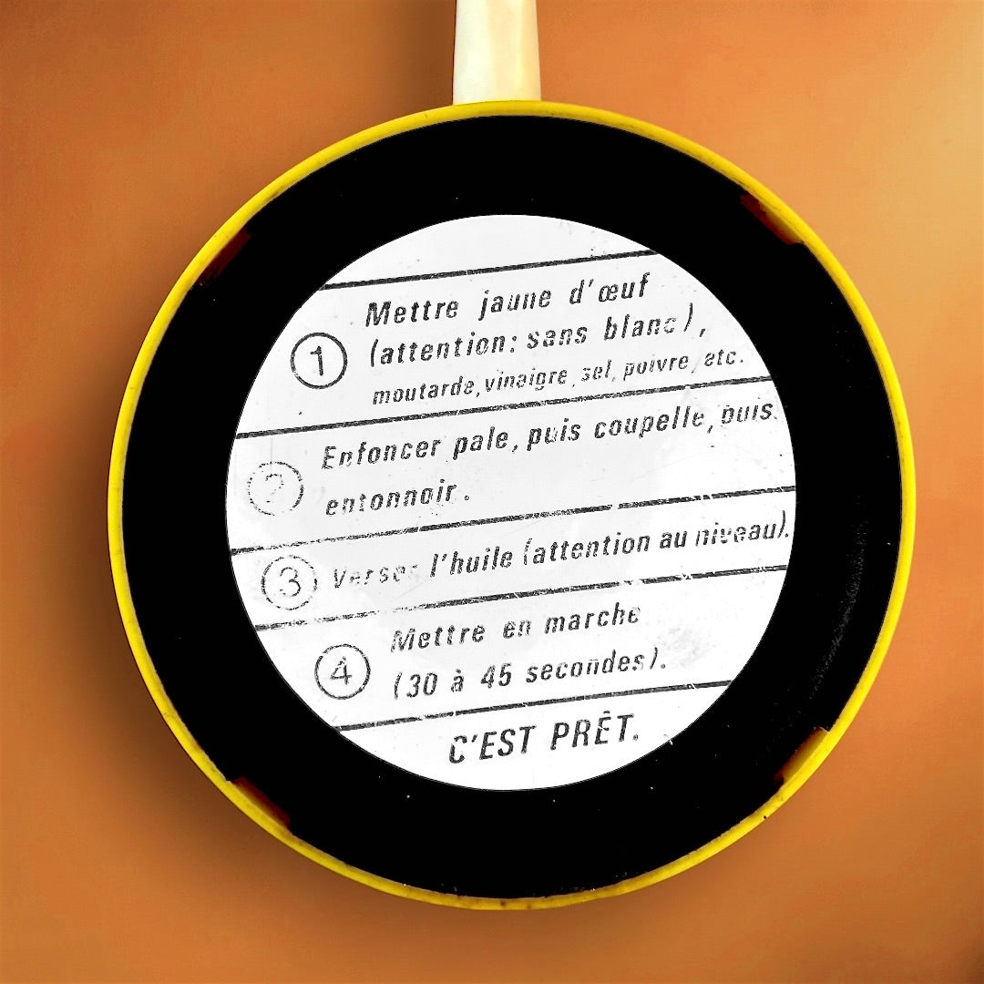 Mayonnaise Minute SEB Jaune Électrique Design Pop Années 70