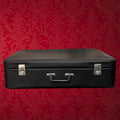 Grande Valise Noire en Skaï à Doublure Verte – Années 60-70
