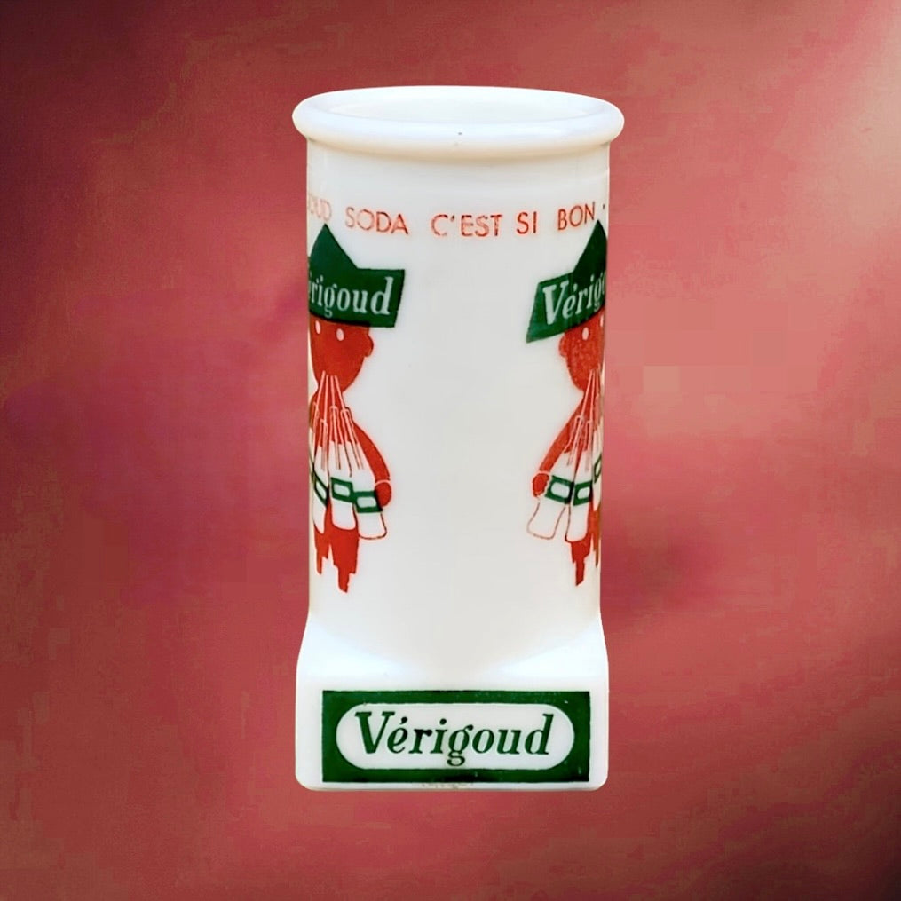 Porte-pailles publicitaire Vérigoud en opaline – Raymond Savignac, bistrot français années 1950